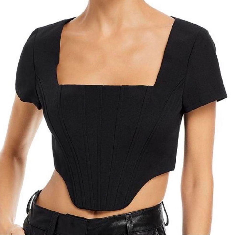 NEW Staud Peony Black Corset Top